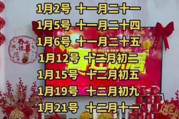 2024年腊月最佳乔迁日期